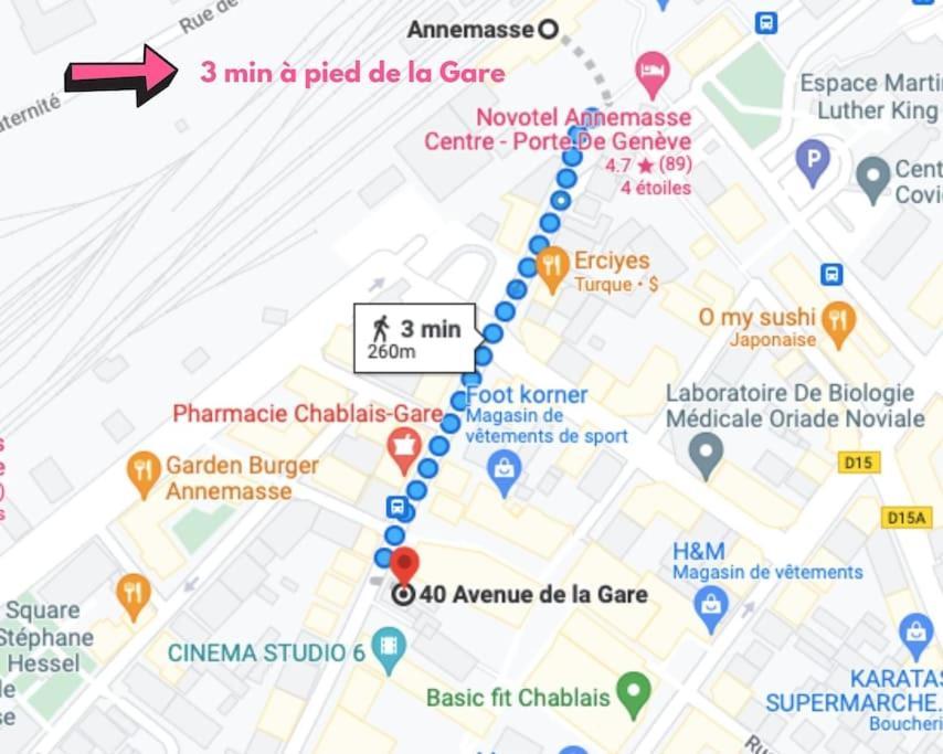 Green Cocon - Gare Annemasse A 3Min-Geneve Acces Direct Eksteriør bilde